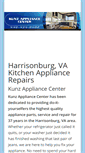 Mobile Screenshot of kunzapplianceservice.com